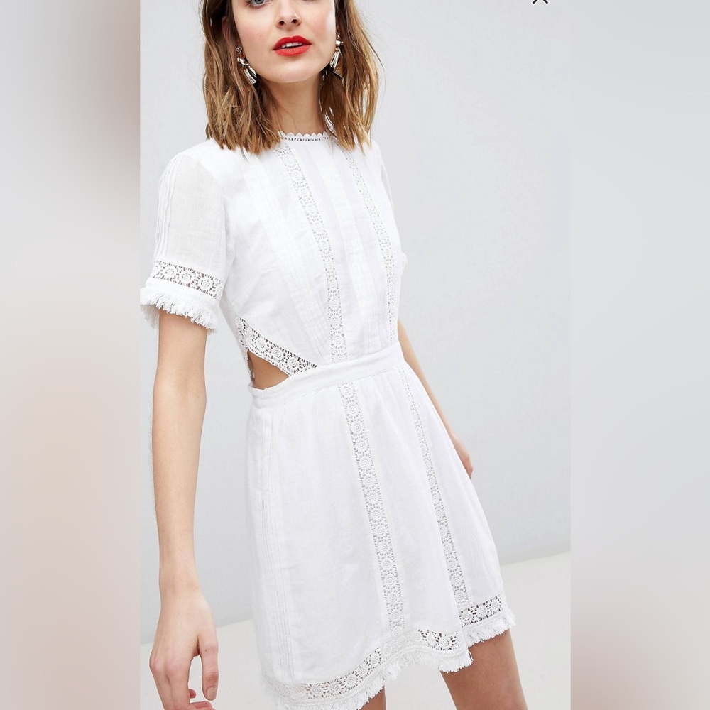 River Island mini dress with side cut outs